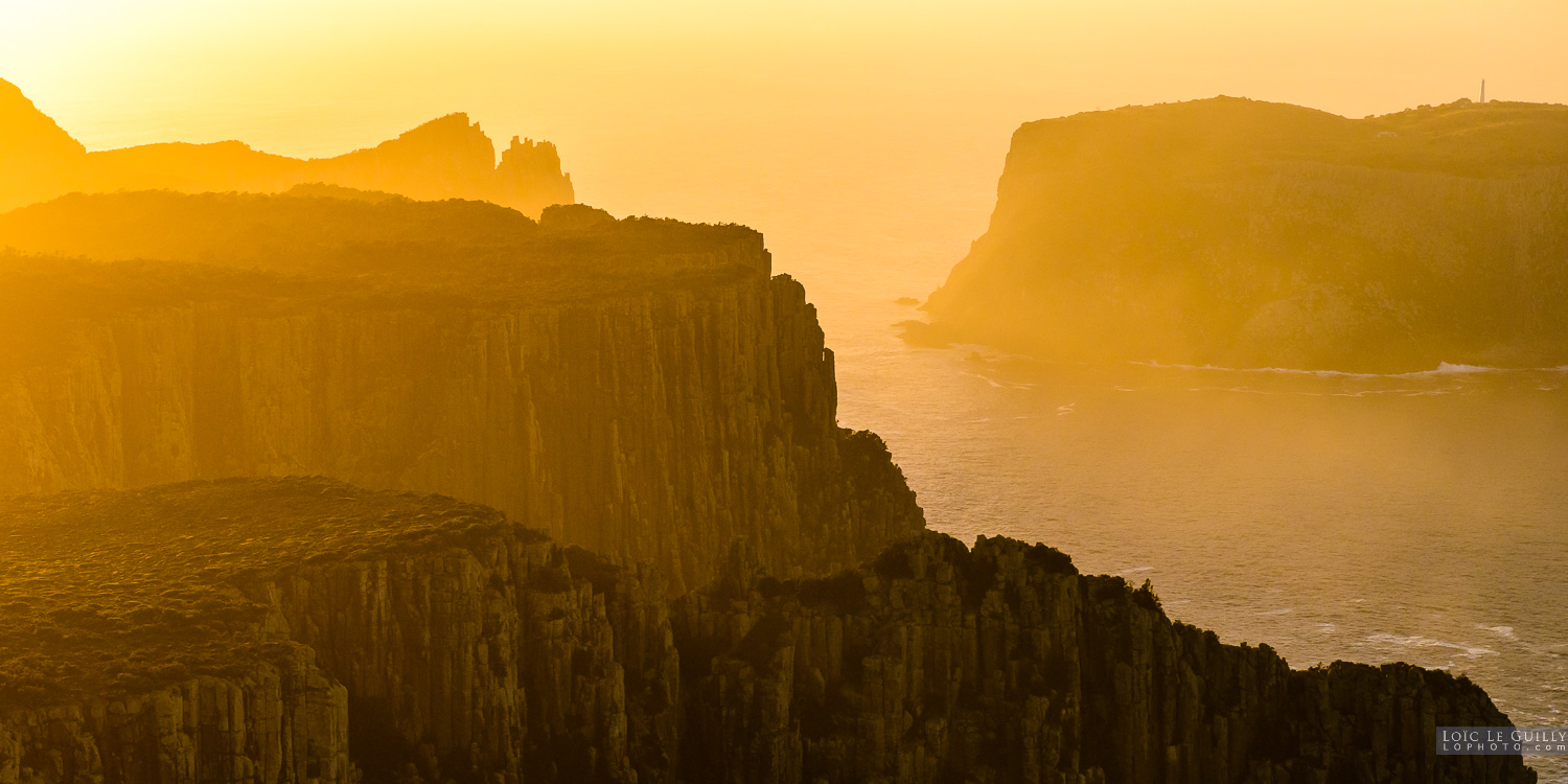 photograph of Cape Pillar and Tasman Island at sunrise 2